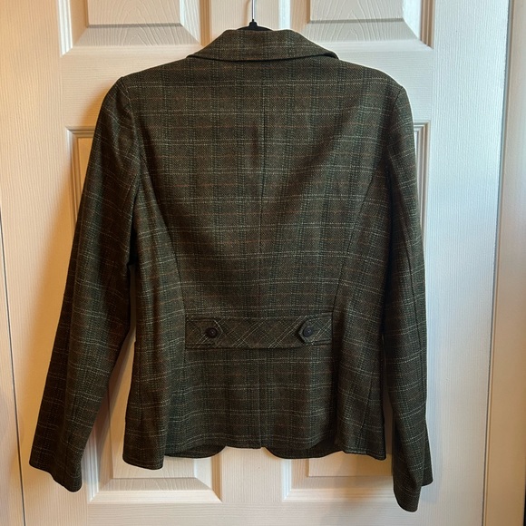 Vintage Y2K One-button tweed green women’s blazer - Halogen - Size M - Picture 4 of 5